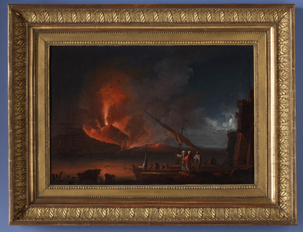 Vesuvius Erupting at Night